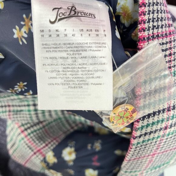 Joe Browns Checkered Plaid Vest With Floral Lining & Unique Buttons US 6 - Picture 7 of 9